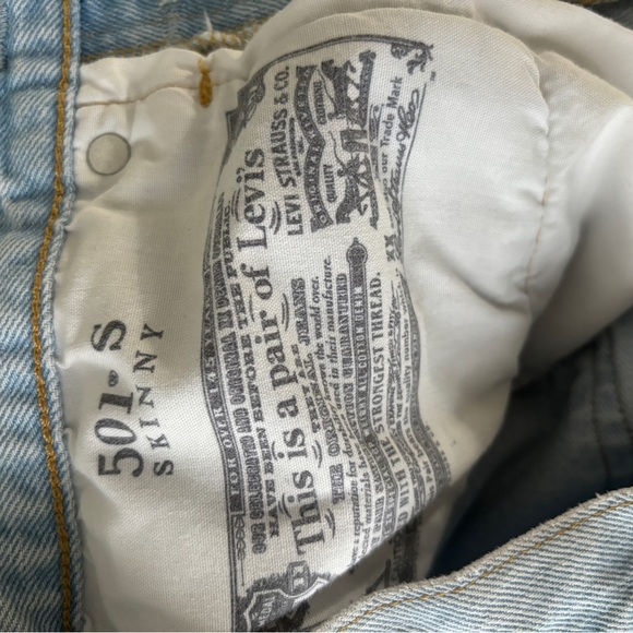 Levi’s 501 S Light Wash Jean Button Fly * - Picture 6 of 7